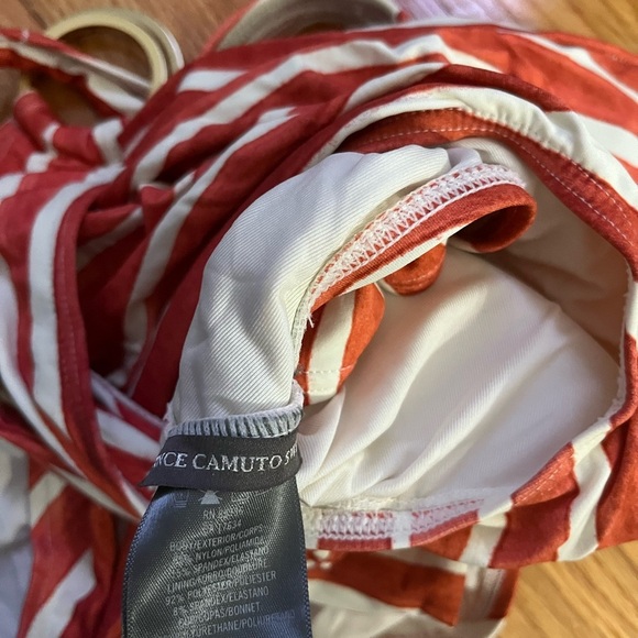 VINCE CAMUTO Papaya One Shoulder Wrap One Piece Swimsuit - Picture 5 of 5